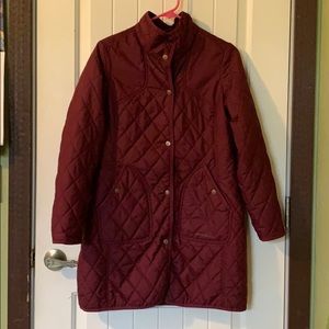 Eddie Bauer Maroon Car Coat Petite S